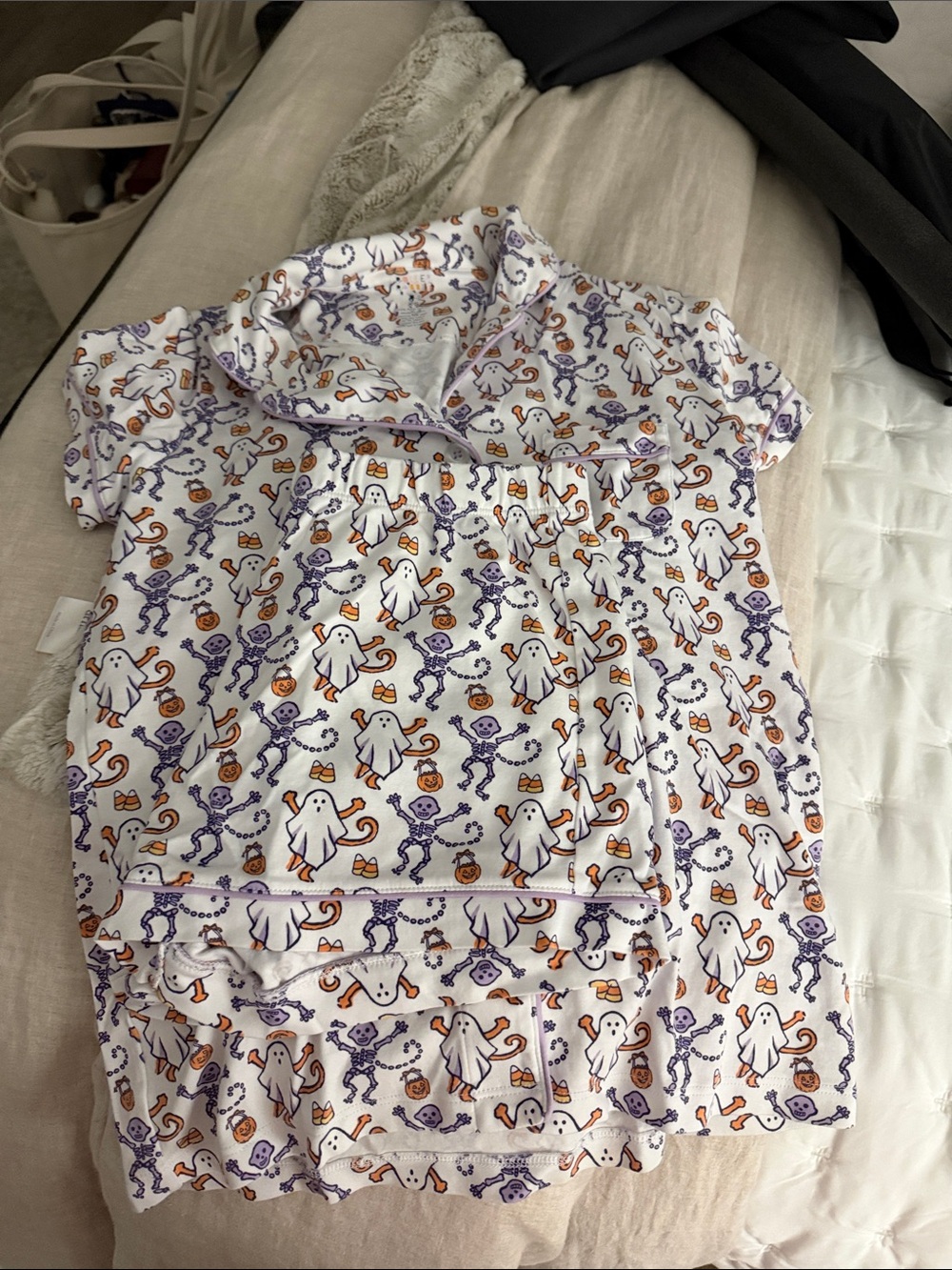 Roller Rabbit Trick-or-Treat Polo Pajamas - XS